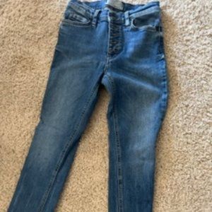 Free People Skinny Button Jeans